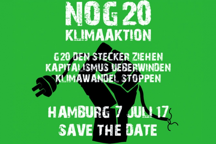 Klima-Aktion beim G20-Gipfel 2017 in Hamburg
