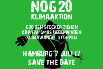 Klima-Aktion beim G20-Gipfel 2017 in Hamburg