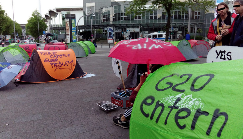 Rote Zonen zu Campingplätzen! Camp für die Proteste gegen den G20-Gipfel in Hamburg