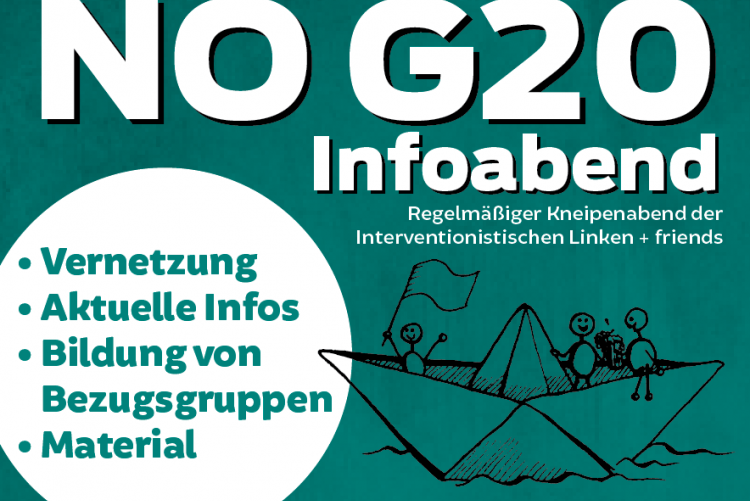 Infoabend gegen den G20-Gipfel in Hamburg im Juli 2017